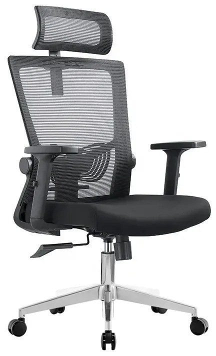 Kancelárska ergonomická stolička Neoseat NOVELO — sieť / látka, čierna, nosnosť 150 kg
