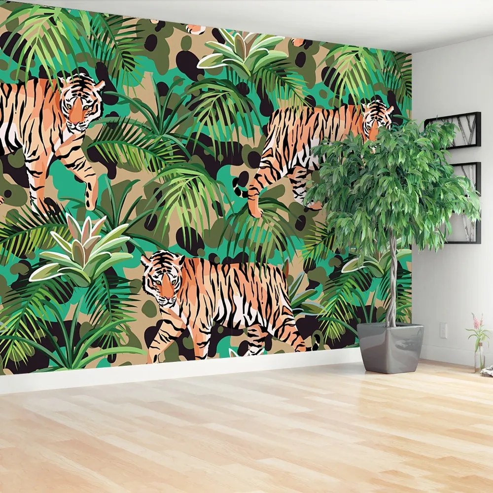 Fototapeta Vliesová Tiger džungle 250x104 cm