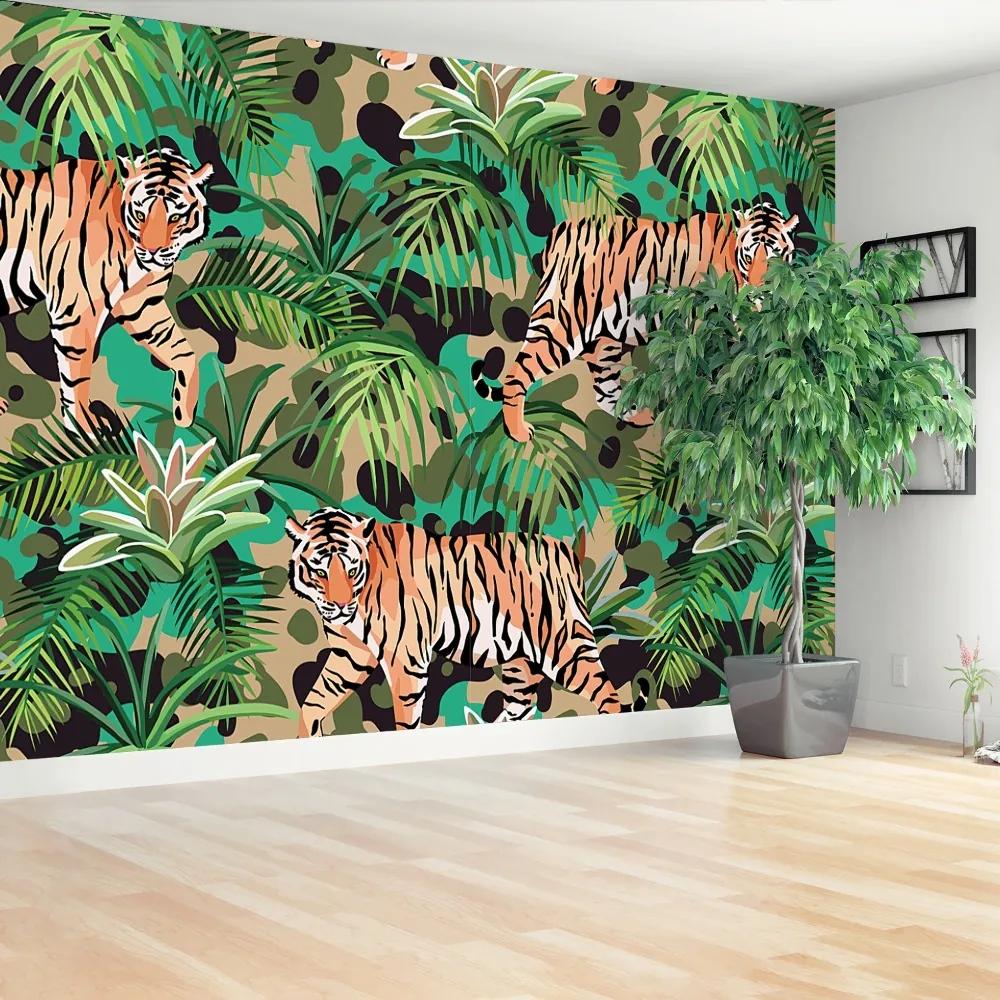 Fototapeta Vliesová Tiger džungle 312x219 cm