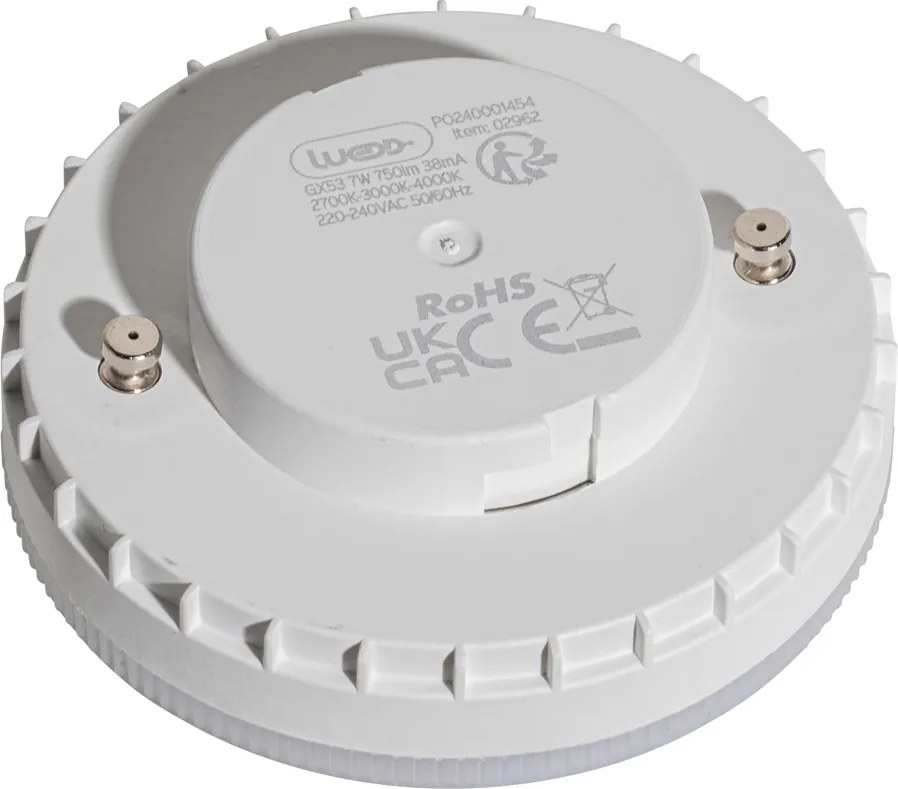 Sada 5 GX53 stmievateľných LED žiaroviek s teplým svetlom 7W 750 lm 2700K-4000K