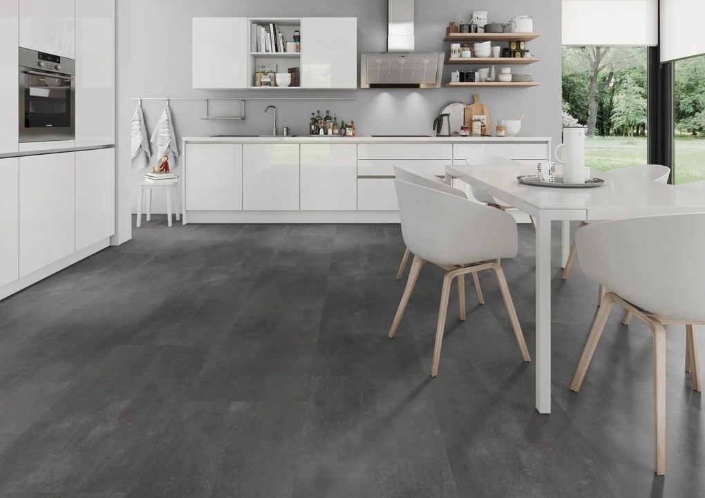 Oneflor, Vinylová podlaha lepená ECO 55 071 Cement Dark Grey, 914,4 x 457,2 mm