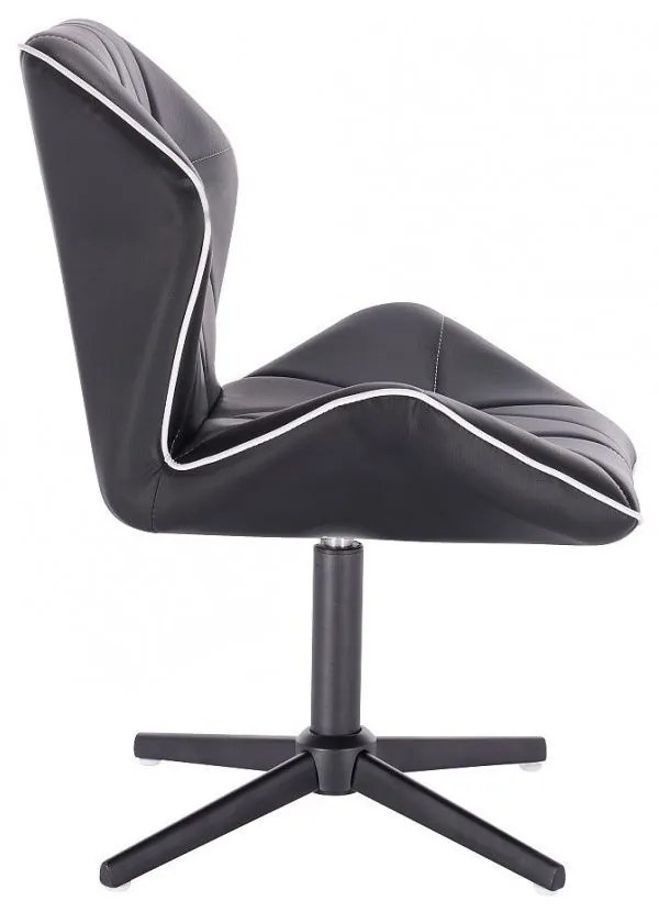 LuxuryForm DESIGN Stolička MILANO MAX na čiernom kríži - čierna
