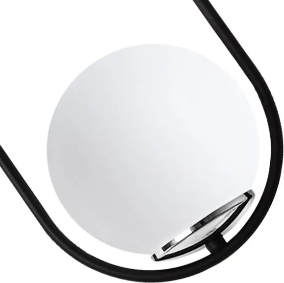 Závesné svietidlo Florence, 2x biele sklenené tienidlo, b/ch, U