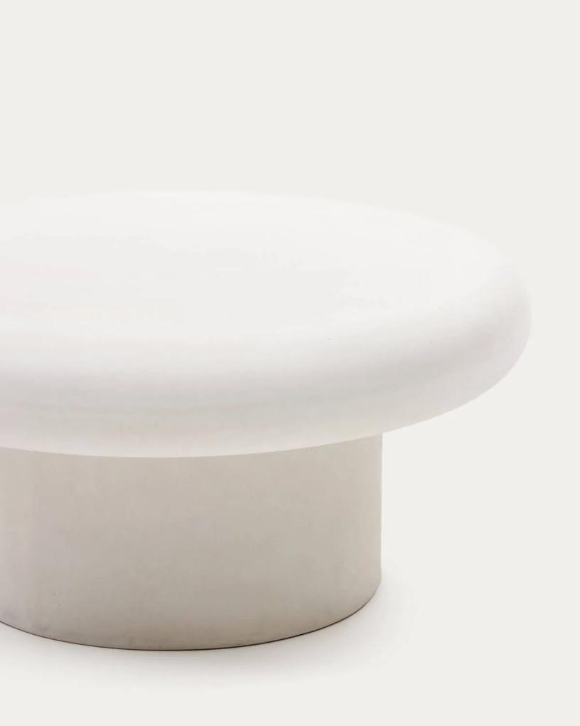 Záhradný konferenčný stolík adi ⌀ 66 cm biely MUZZA