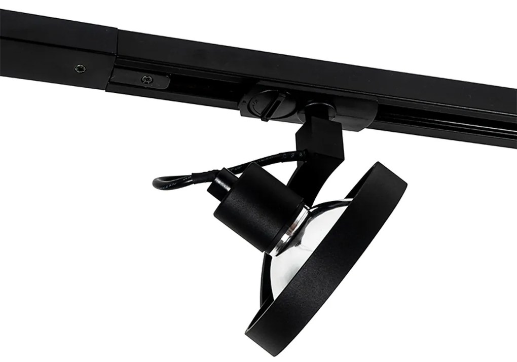 Koľajnicový systém s 5 bodovými svetlami čierny 1-fázový - Go