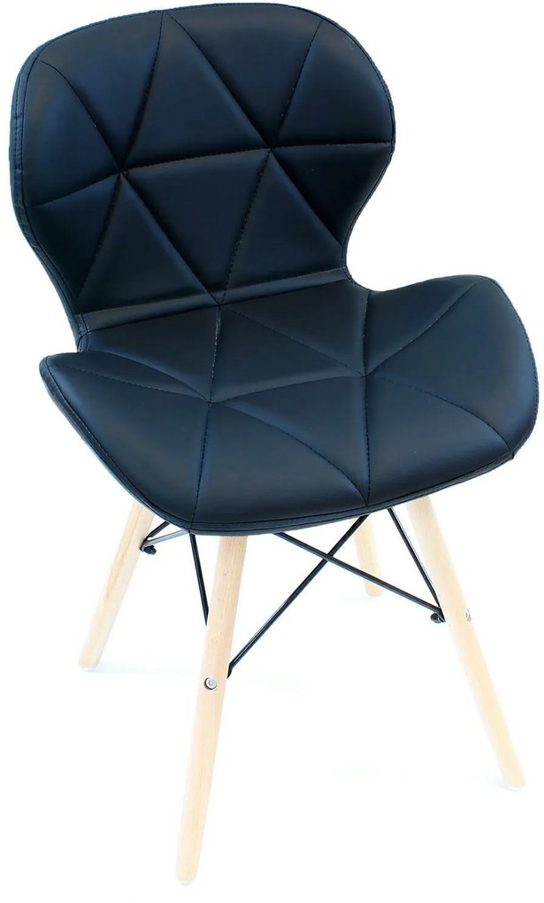 APT Dizajnová stolička štýl DSW, čierna, CA17F