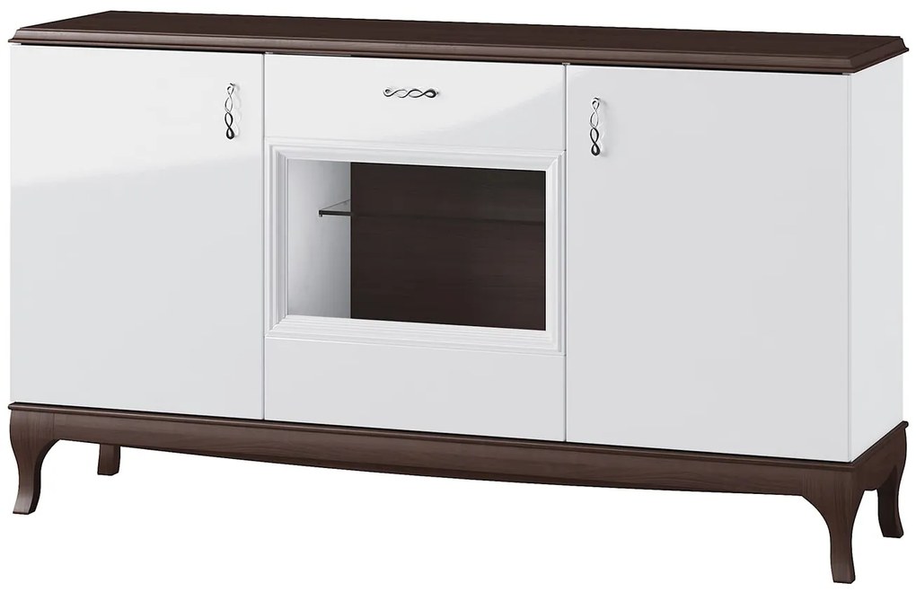 Komoda Massimo 48 165 cm biela/kávová
