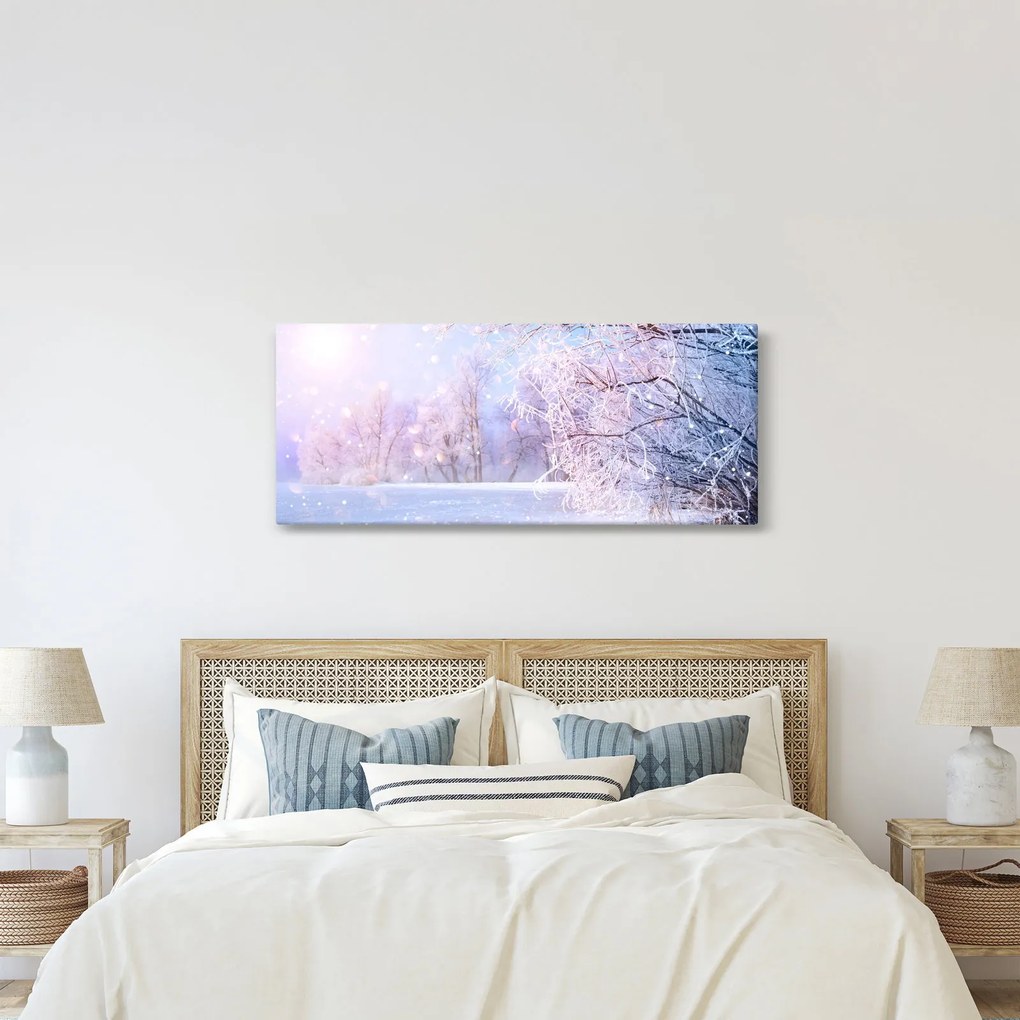 Obraz - Mrazivá zima (120x50 cm)