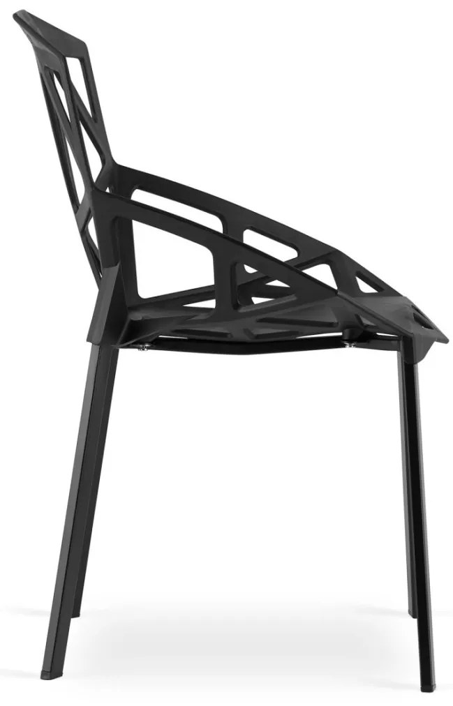 Supplies ESSEN jedálenská plastová stolička - čierna