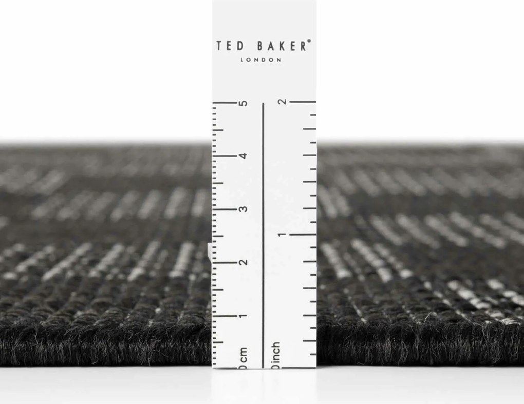 Ted Baker, Kusový koberec Ted Baker Haringey 106385 Black White, 80x200, čiernobiela, chodba / predsieň