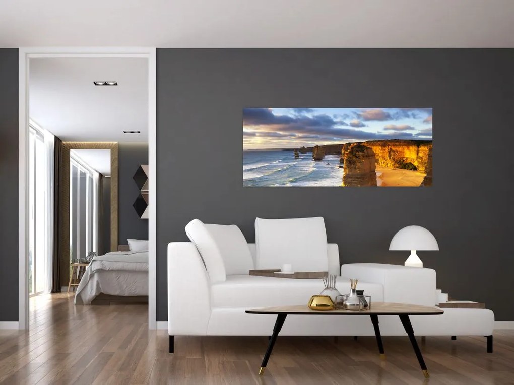 Obraz morských útesov (120x50 cm)