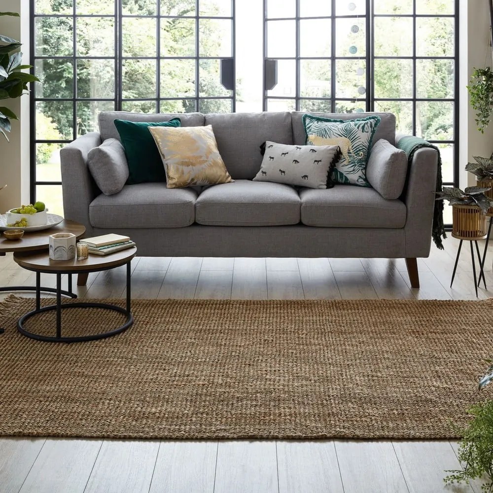 Hnedý jutový koberec Flair Rugs Jute, 200 x 290 cm