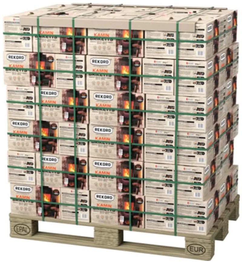 Brikety Record - paleta 90 kusov balení po 10kg