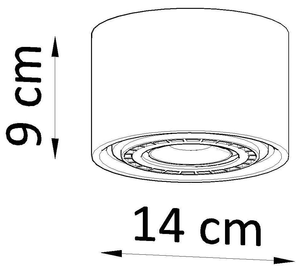 Stropné svietidlo BASIC 1 betón