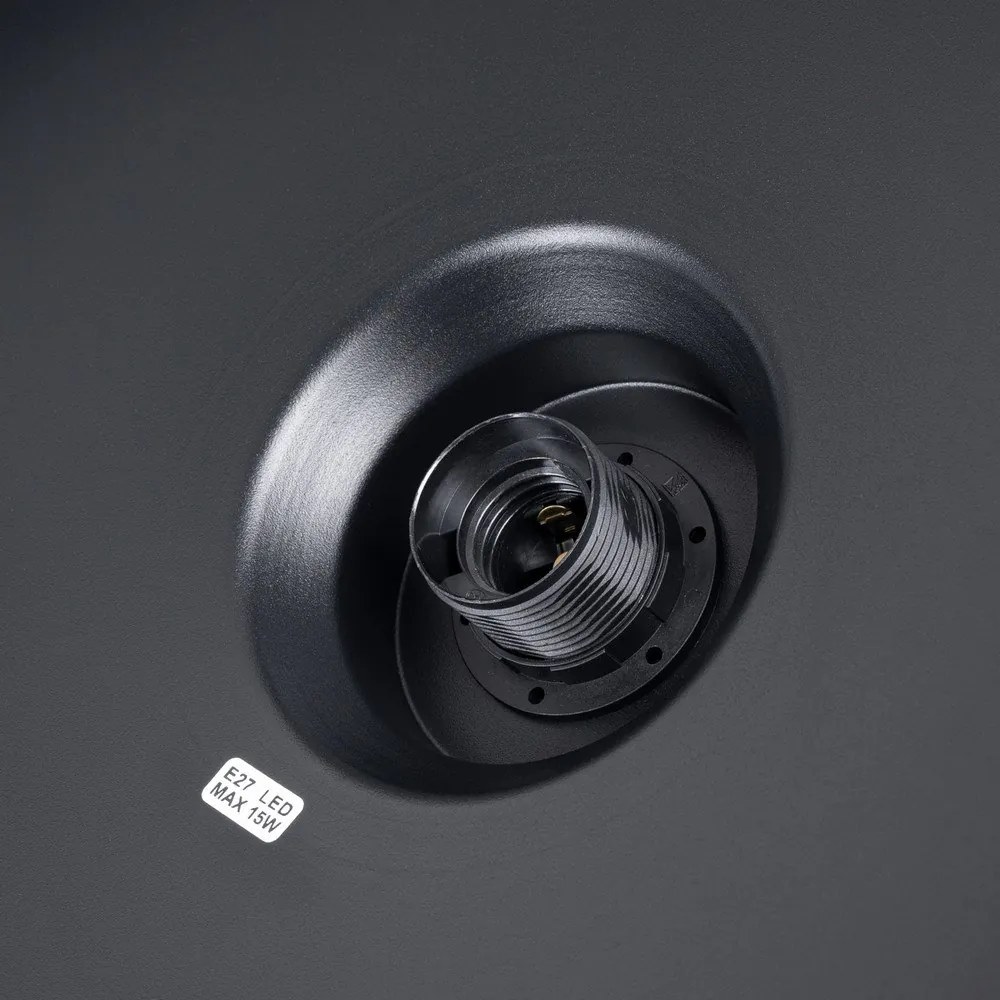 Čierne závesné svietidlo ø 35 cm Vito – Sollux