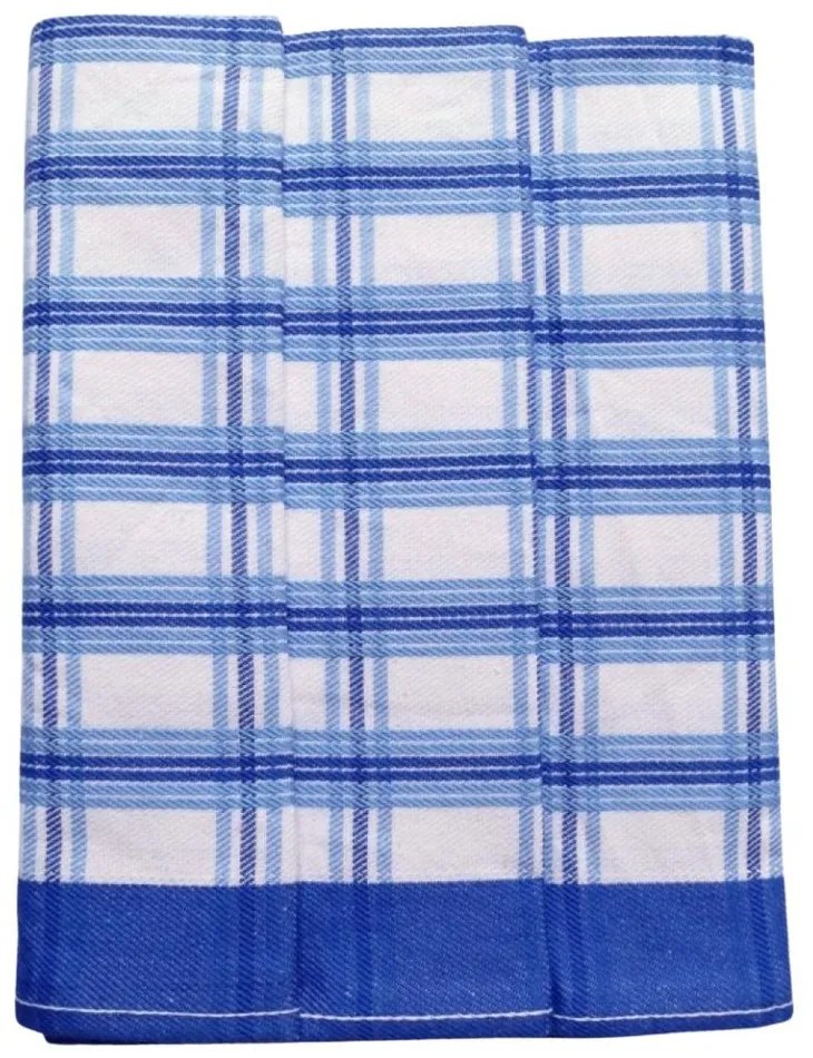 Polášek Károvaná utierka Egypt – 3 ks - č. 44 | Hnedá / biela