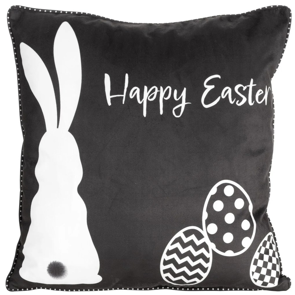 VEĽKONOČNÁ DEKORAČNÁ OBLIEČKA NA VANKÚŠ EASTER51 45X45 CM VZOROVANÁ