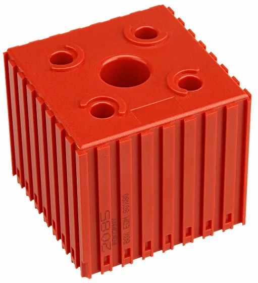 Plastový box na ukladanie držiakov elektród, modul 8x8, 1 dutina, červená