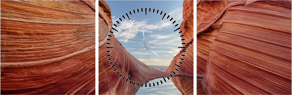 Obraz - Vermilion Cliffs Arizona (s hodinami) (90x30 cm)