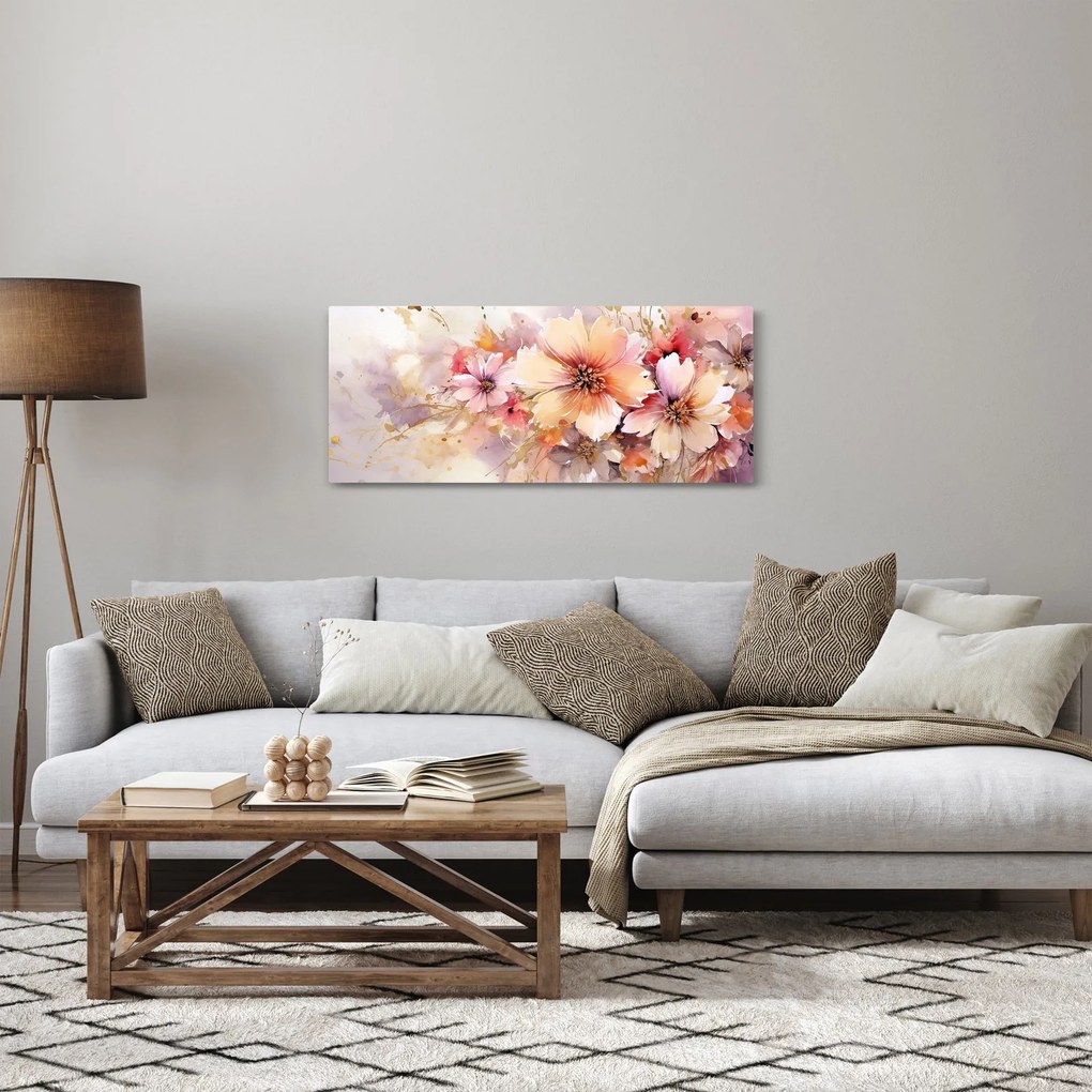 Obraz - Kvety (120x50 cm)
