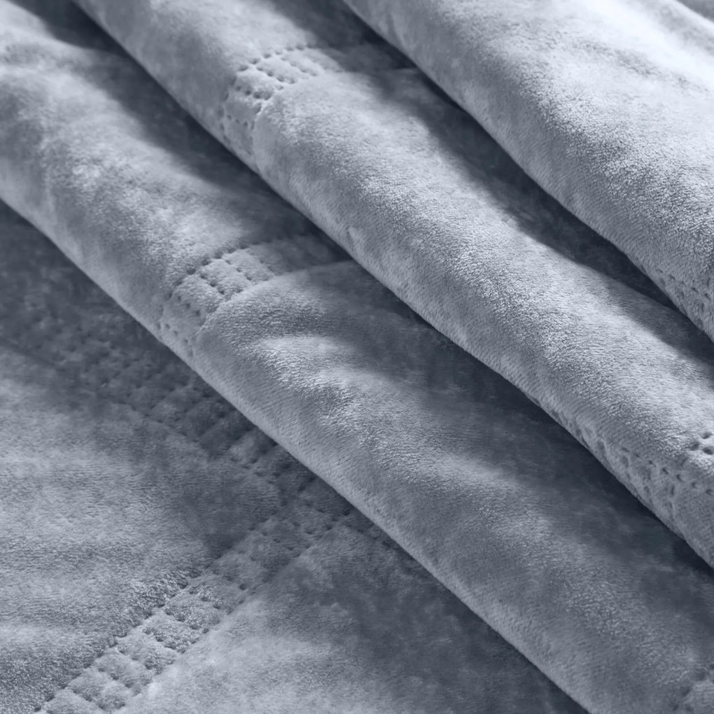 PREHOZ NA POSTEĽ VELVET1 170X210 CM STRIEBORNÝ