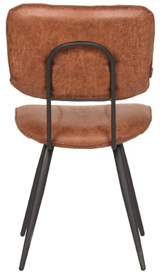 Koňakovohnedé kožené jedálenské stoličky v súprave 2 ks Fos – LABEL51