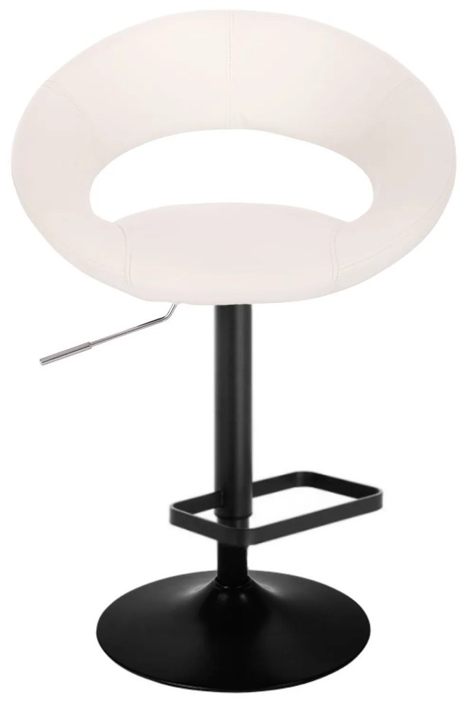 LuxuryForm Barová stolička NAPOLI na čiernom tanieri - biela