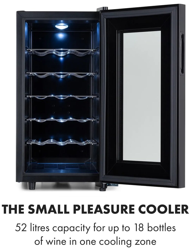 Klarstein Bellevin 18 Uno, vinotéka, 52 l, 11–18°C, 1 zóna