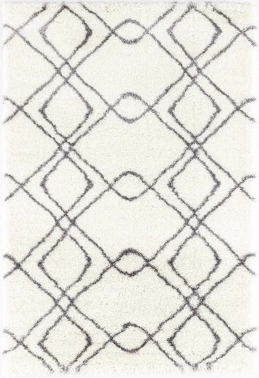 Festival koberce Kusový koberec Carmella K11608-02 White Light Grey (Pearl 510 White/L.Grey) - 120x170 cm