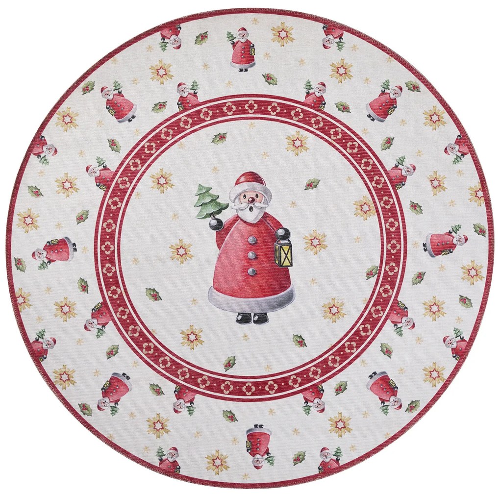 Villeroy & Boch Kusový koberec Toy's delight 106273 Cream, Red kruh, 160x160 (priemer) kruh, červená, obývacia izba