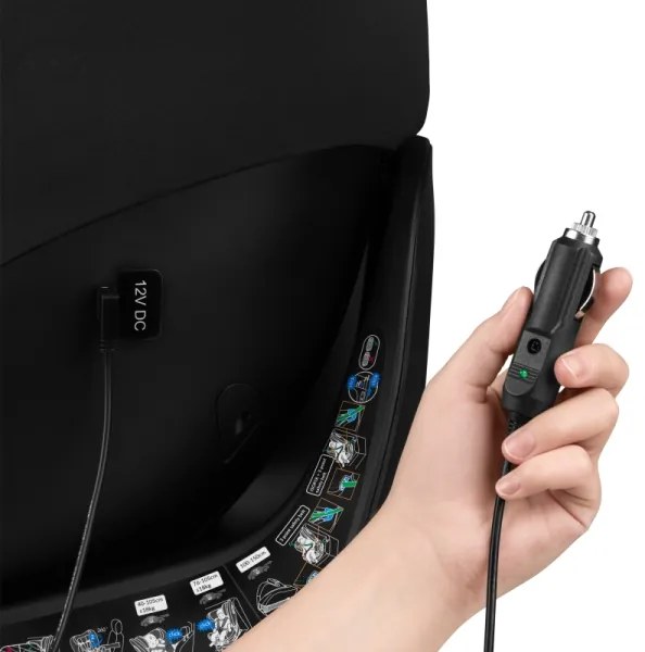 Lionelo - Autosedačka s bázou, otočná BRAAM AIR i-Size 40-150 cm Black Carbon