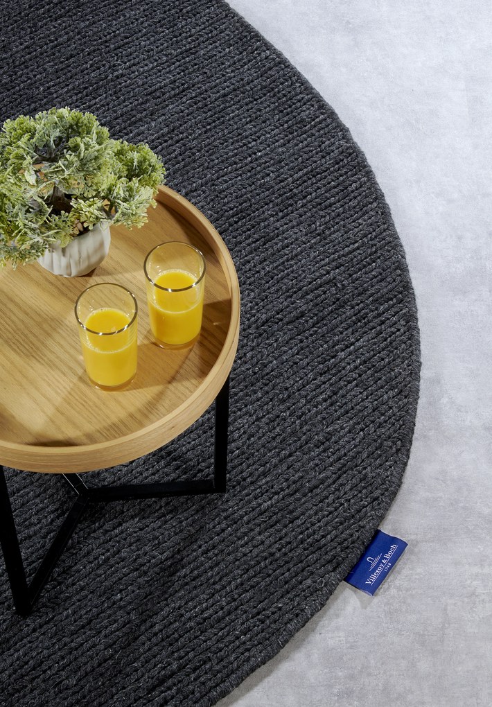 Villeroy & Boch, Kusový koberec Villeroy & Boch 106051 Anthracite ovál, 160x230 ovál, šedá, obývacia izba
