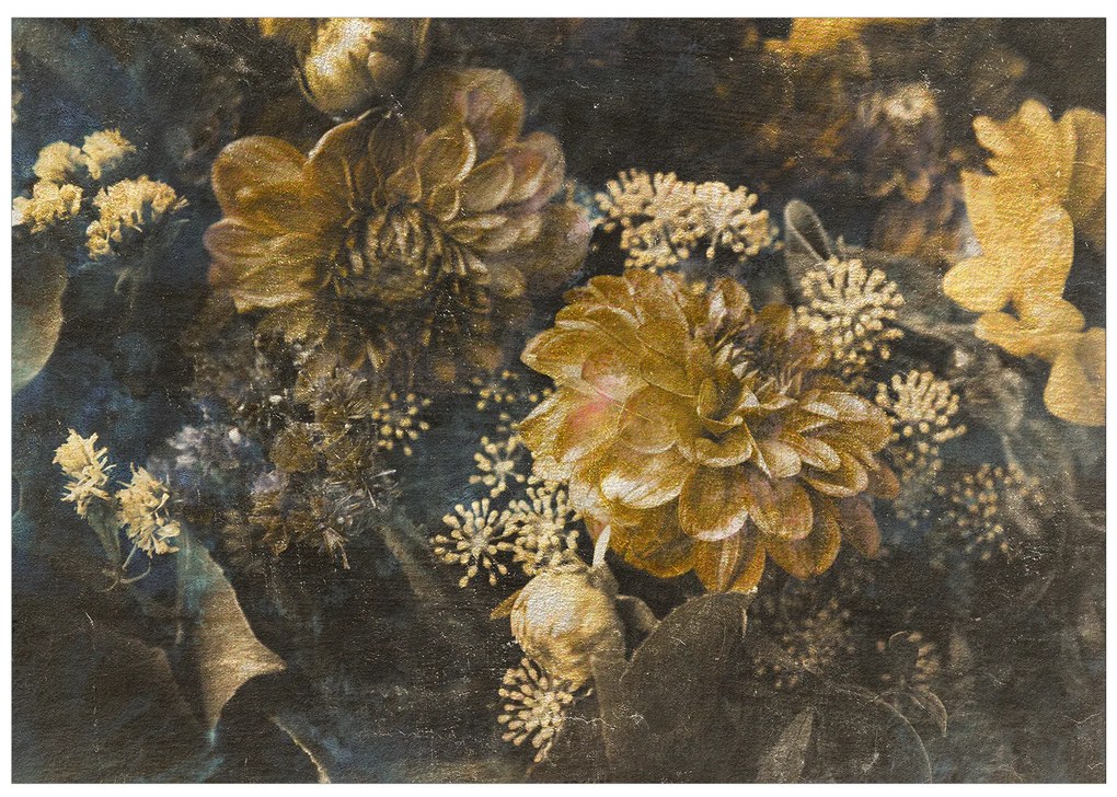 Artgeist Fototapeta - Retro Flowers - Second Variant Veľkosť: 147x105, Verzia: Samolepiaca