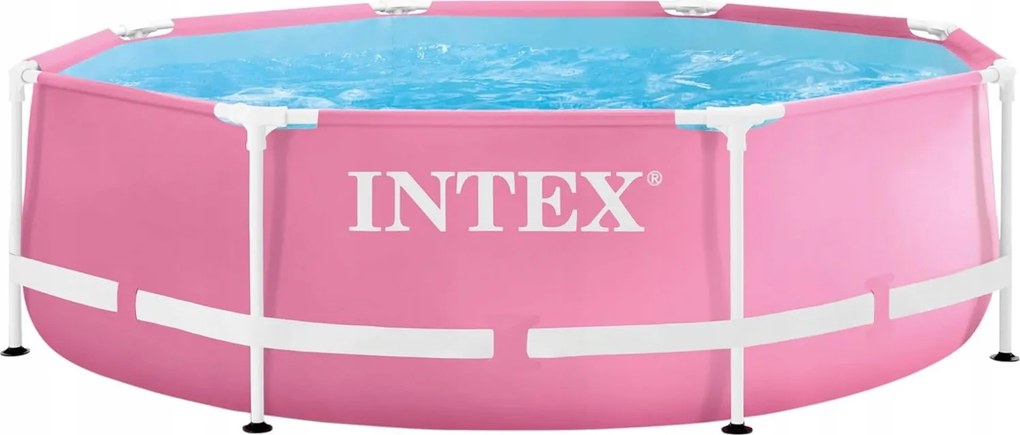Záhradný bazén s konštrukciou Intex 244x76 cm Ružový 2843L