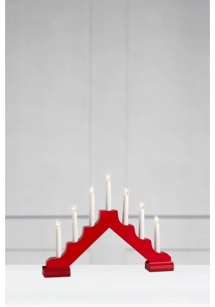 Markslöjd 706050 - LED Vianočný svietnik EVELIN 7xLED/0,06W/6xAA biela