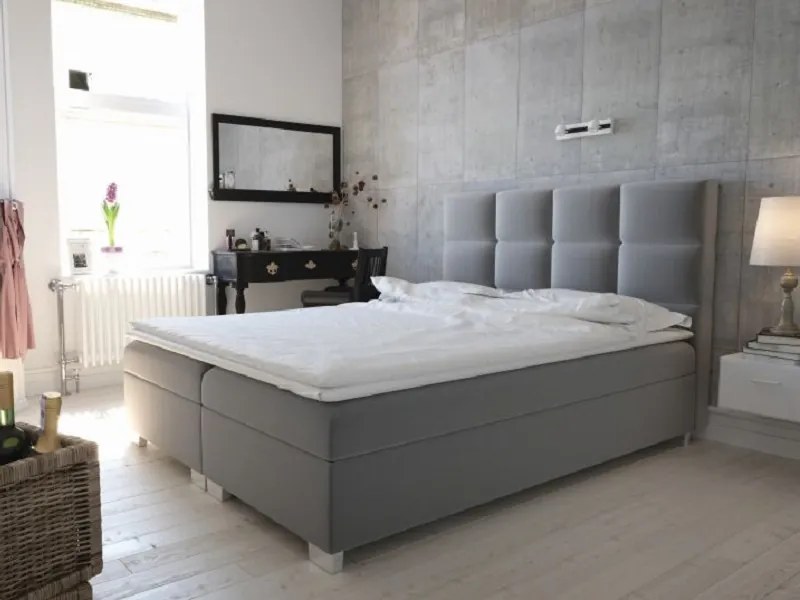 Moderná box spring posteľ Canter 180x200, šedá