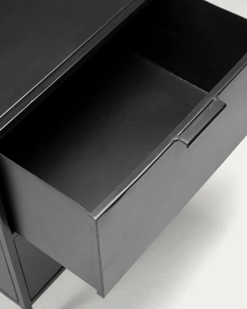 Čierny oceľový nočný stolík Shantay – Kave Home