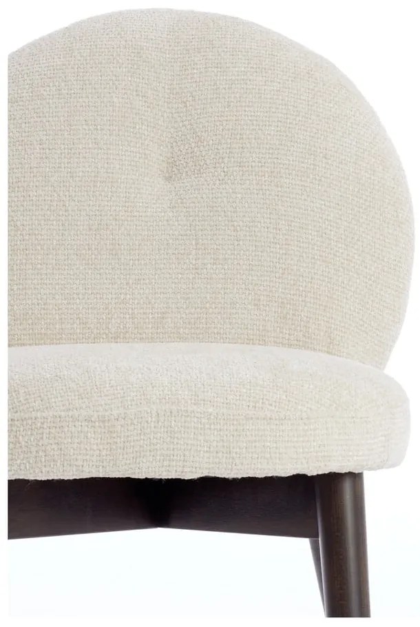 Krémovobiele čalúnené jedálenské kreslá v súprave 2 ks Sinosa – Light &amp; Living