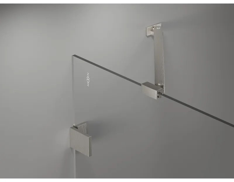 Mexen Lunar Duo, výklopný sprchový kút 95 x 85 cm, 8mm číre sklo, oceľový profil, 834-095L-085P-97-00
