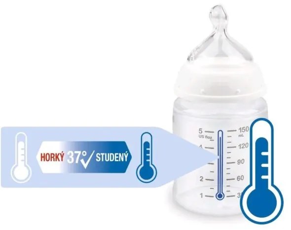 NUK Dojčenská fľaša NUK First Choice Temperature Control 150 ml white