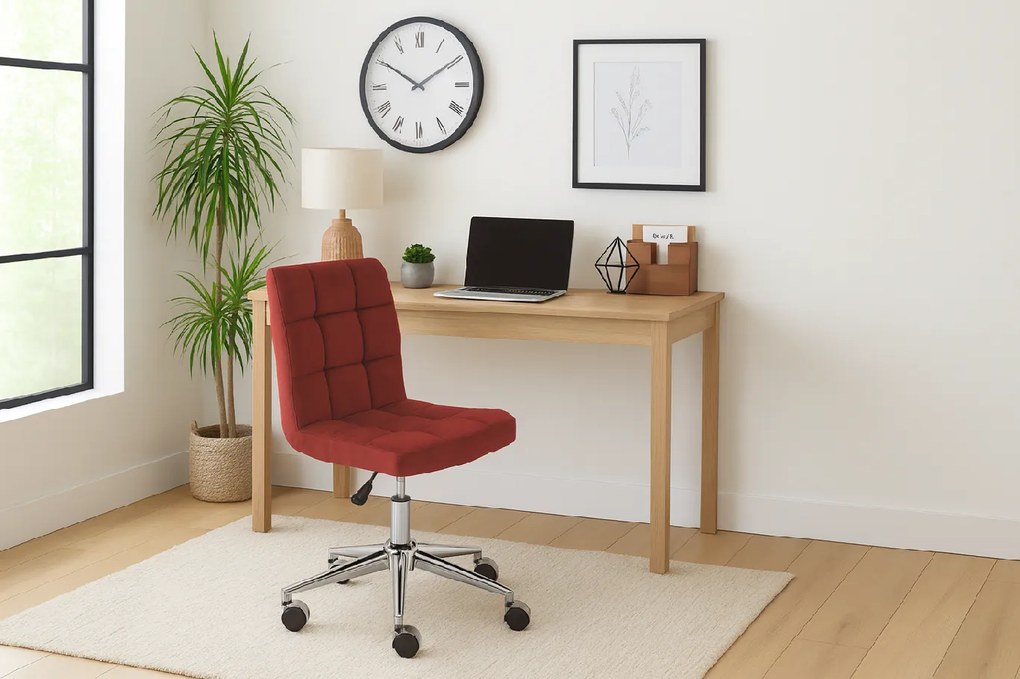 Bordová kancelárska stolička Q-020 VELVET