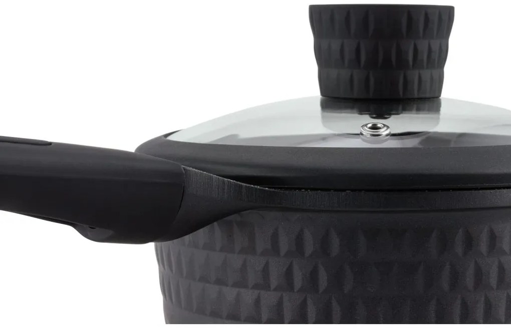 10 kusový set hrncov v čiernom elegantnom dizajne