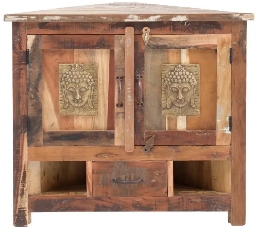 furniture-nabytek.cz - Masívne rohové umývadlo Sumana z recyklovaného dreva, lakované, hnedé