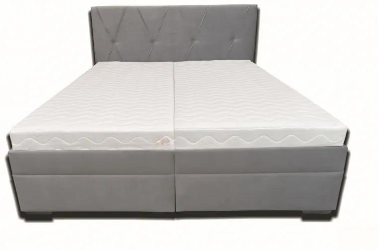 Manželská posteľ 180 cm Klissa (svetlosivá) (s pružinovým matracom) (bez roštu). Vlastná spoľahlivá doprava až k Vám domov. 1052034