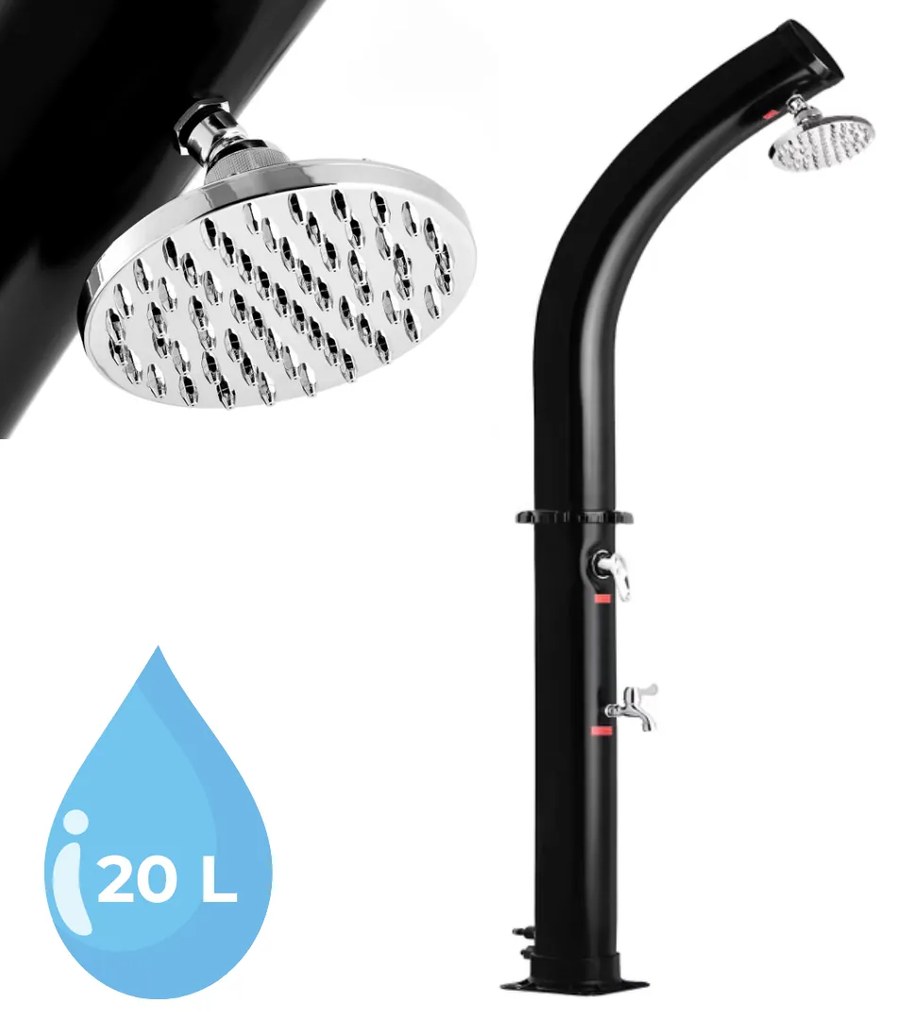 Solárna sprcha BOW, 20l, čierna Monzana