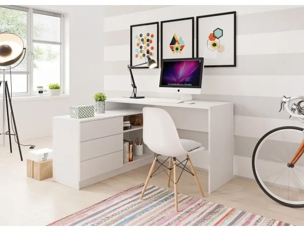 Písací stôl TUNGO biely