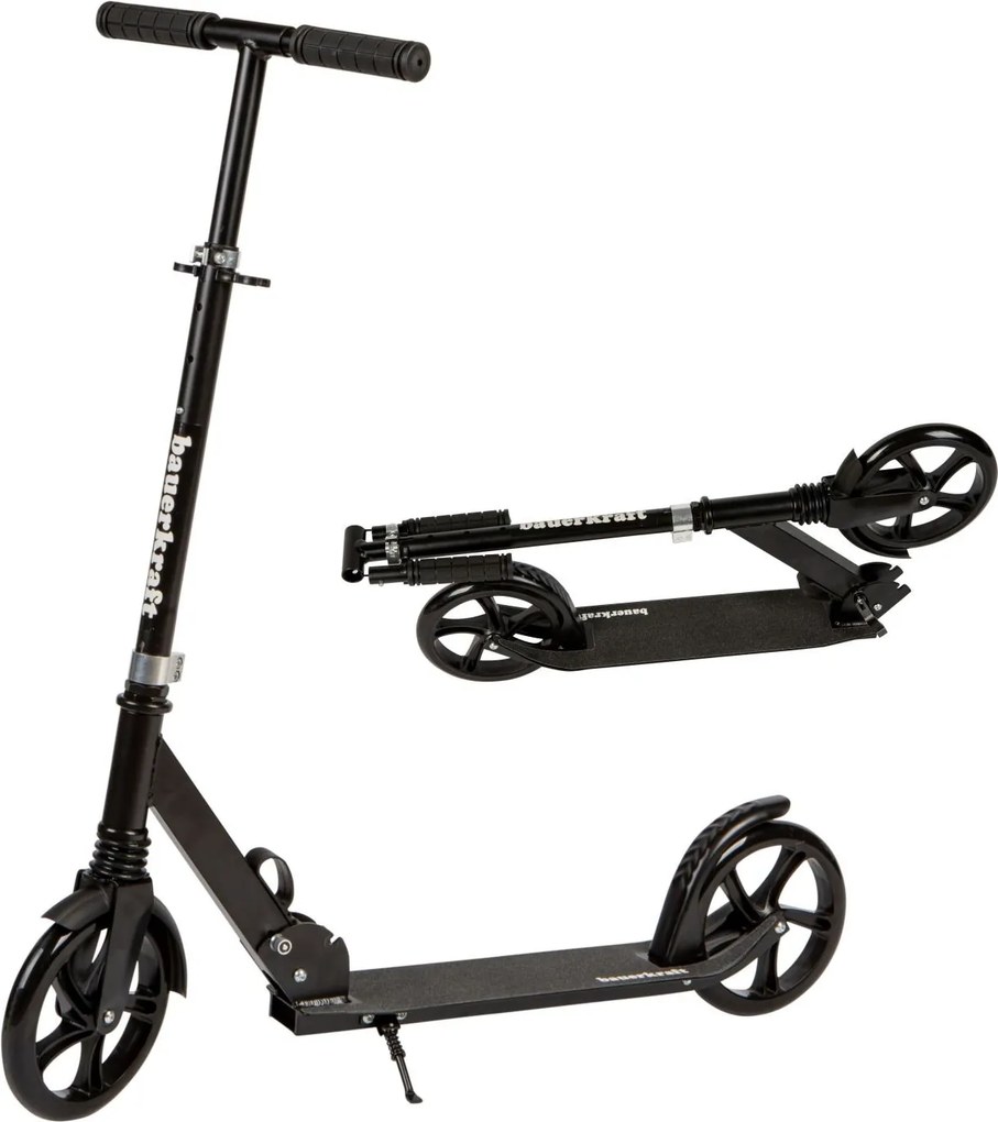 Bauerkraft Skladacia mestská kolobežka pre deti a mládež 95-105 cm, kolesá 200 mm, predné odpruženie