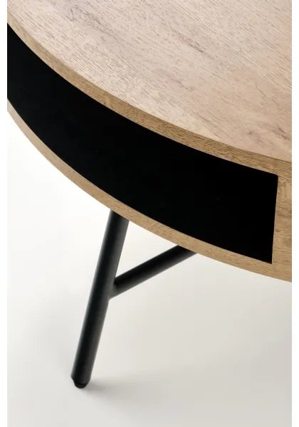 Konferenčný stolík CAMILA 41x80 cm zlatý dub/čierna