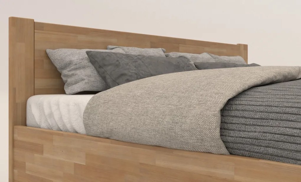 Posteľ s úložným priestorom Fava Box 180x200 cm, prírodný buk