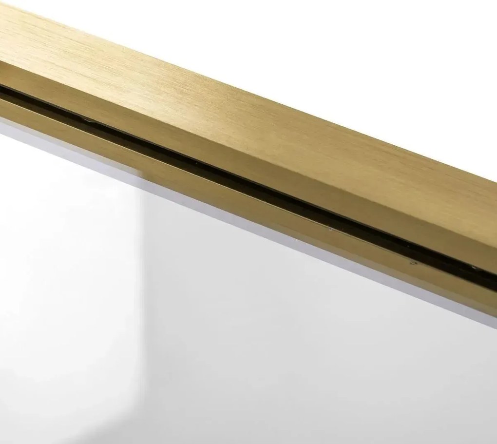 Rea Rapid Slide, 3-stenný sprchovací kút s posuvnými dverami 160(dvere) x 100(stena) x 195 cm, 6mm číre sklo, zlatý matný profil, KPL-09581
